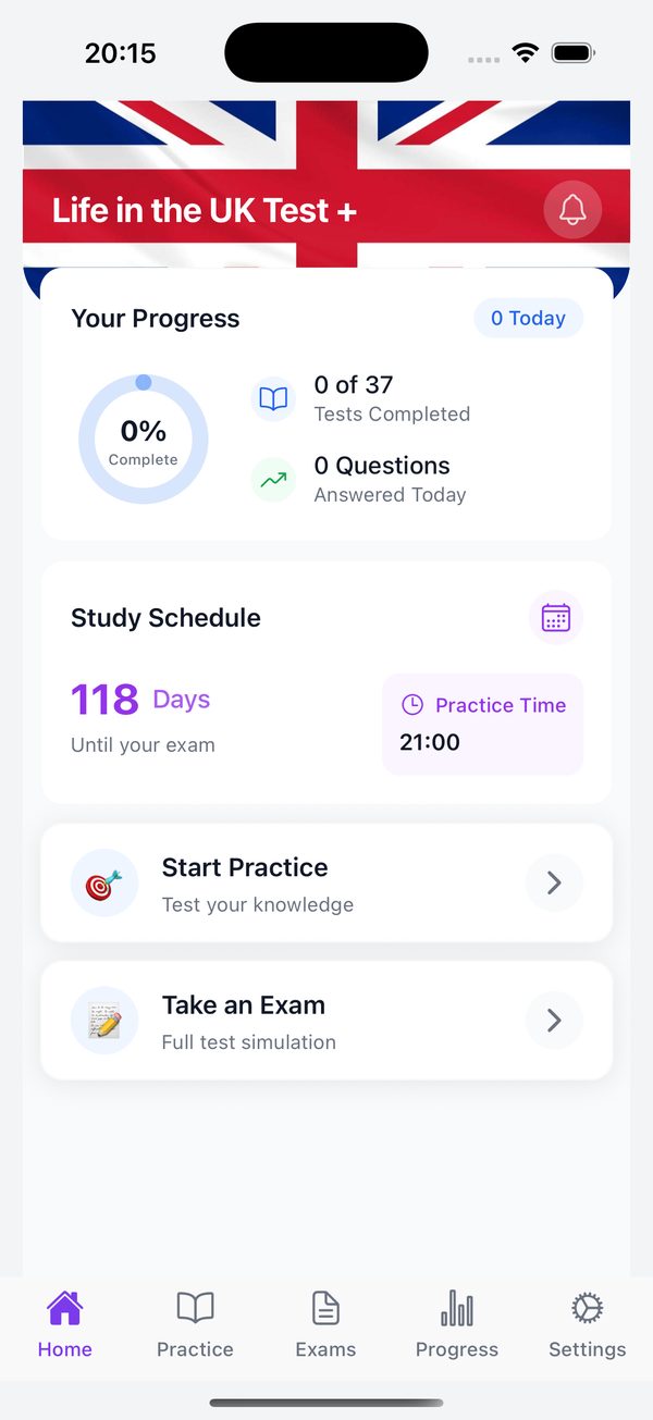 Life in the UK Test App Screenshot