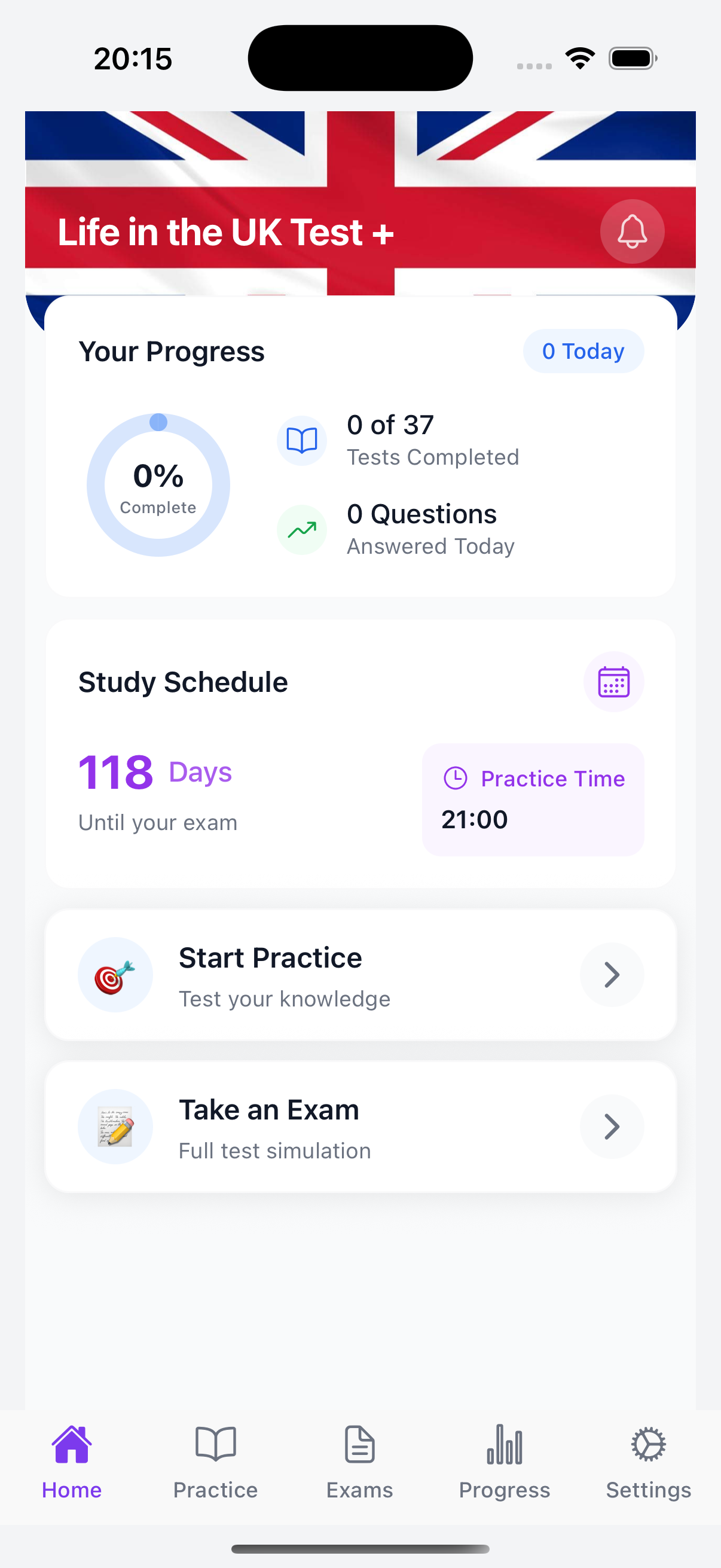 Life in the UK Test App Screenshot